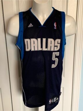 adidas Dallas Mavericks Navy and Royal Blue #5 Basketball Jersey